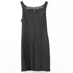 Rag & Bone Lamb Leather Silk Cotton Dress Mini Sleeveless Black Size 4 New